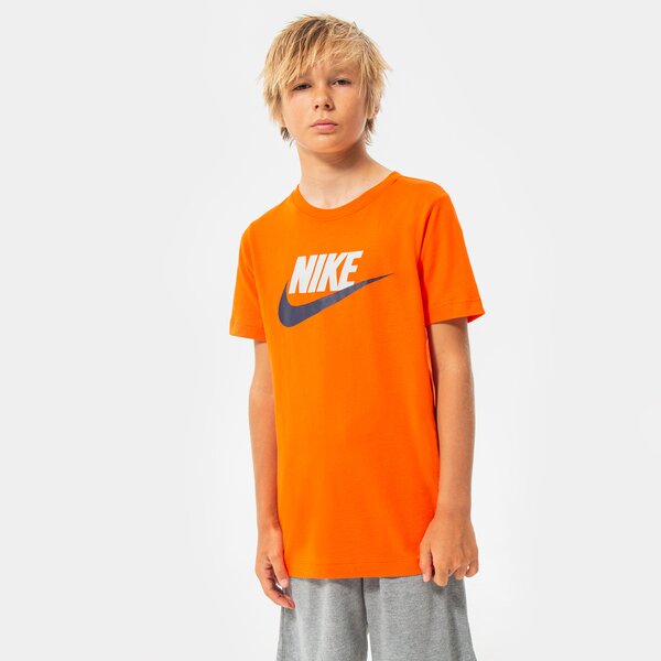 Koszulka dziecięca NIKE T-SHIRT SPORTSWEAR BOY ar5252-817 kolor pomarańczowy