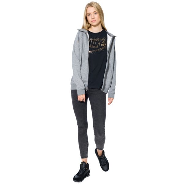 Bluza damska NIKE BLUZA W NSW RALLY HOODIE FZ METALLIC 874116091 kolor szary