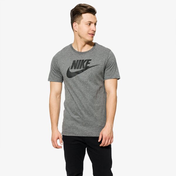 Koszulka męska NIKE T-SHIRT SS M NSW ICON FUTURA 696707-073 kolor szary