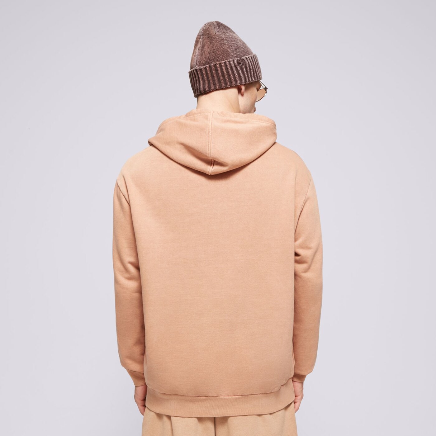 Bluza męska NEW ERA BLUZA Z KAPTUREM NE WASHED OVERSIZED NONE 60502669 kolor brązowy