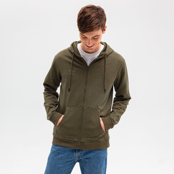 Bluza męska UMBRO BLUZA ROZPINANA Z KAPTUREM GALLO II ul321blm90003 kolor khaki