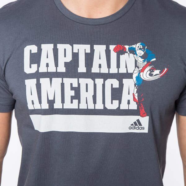 Koszulka męska ADIDAS T-SHIRT CAPTAIN AMERICA ay7186 kolor granatowy