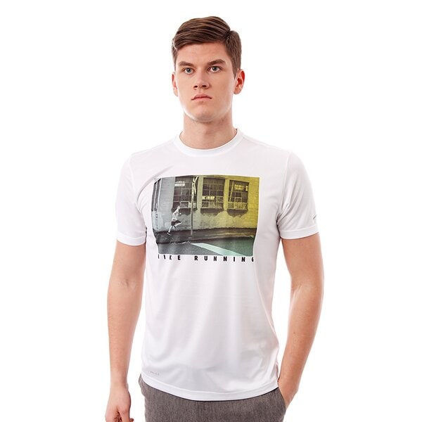 Koszulka męska NIKE T-SHIRT CHALLENGER 1 GRAPHIC TEE 596189100 kolor biały