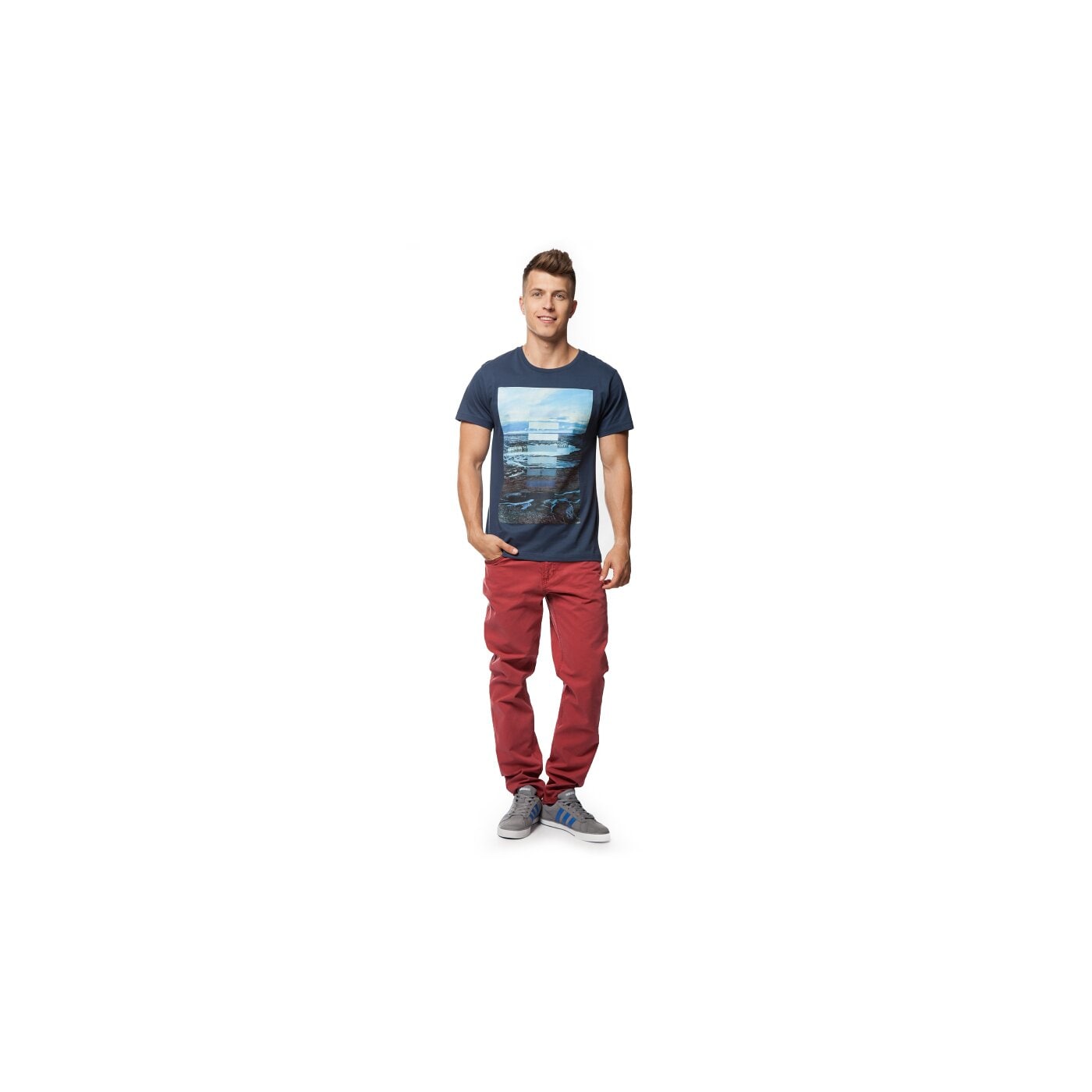 Koszulka męska FEEWEAR T-SHIRT VIRETE fw35tsm07001 kolor niebieski