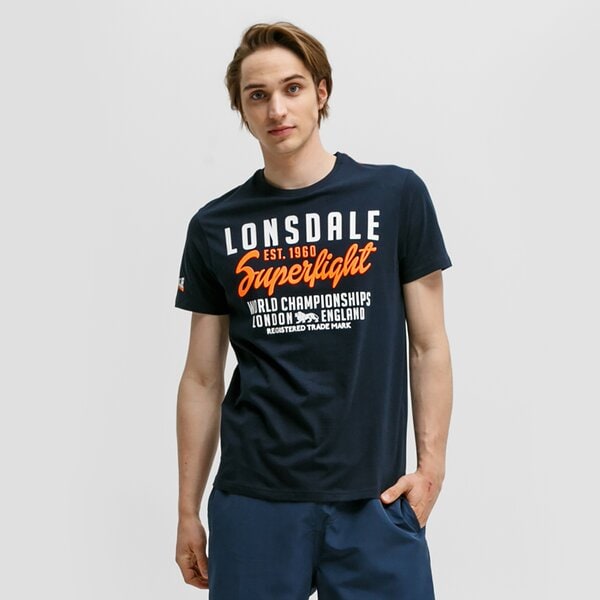 Koszulka męska LONSDALE T-SHIRT BREDON 115068-3076 kolor granatowy