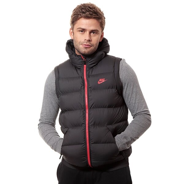 Bezrękawnik męski NIKE BEZRĘKAWNIK VEST HOOD PADD WERE 636698010 kolor czarny