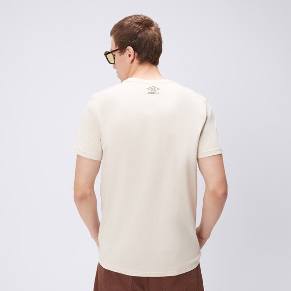 Koszulka męska UMBRO T-SHIRT UMBRO GRAPHICS B LOGO BEIGE ul325tsm04004 kolor beżowy