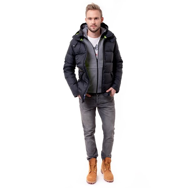 Kurtka zimowa męska NIKE KURTKA ALLIANCE JKT-550 HOODED 614683010 kolor czarny