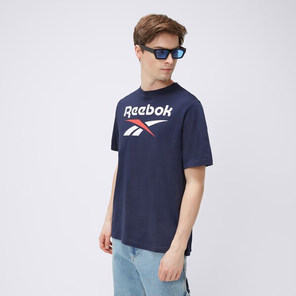 Koszulka męska REEBOK T-SHIRT REEBOK IDENTITY BIG LOGO 100071176 kolor granatowy