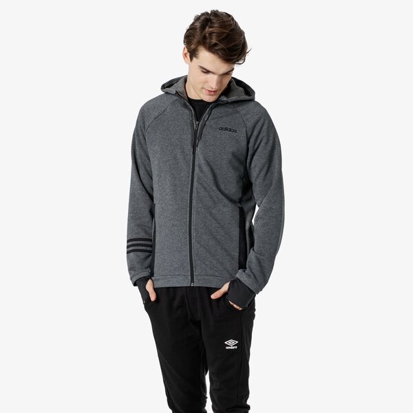 Bluza męska ADIDAS BLUZA E MO FZ FT du0437 kolor szary