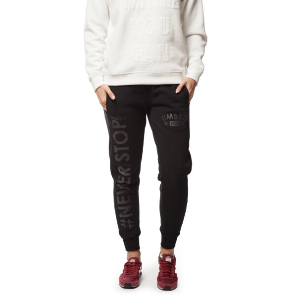Spodnie dresowe damskie UMBRO SPODNIE SUDER ul35spd02002 kolor czarny