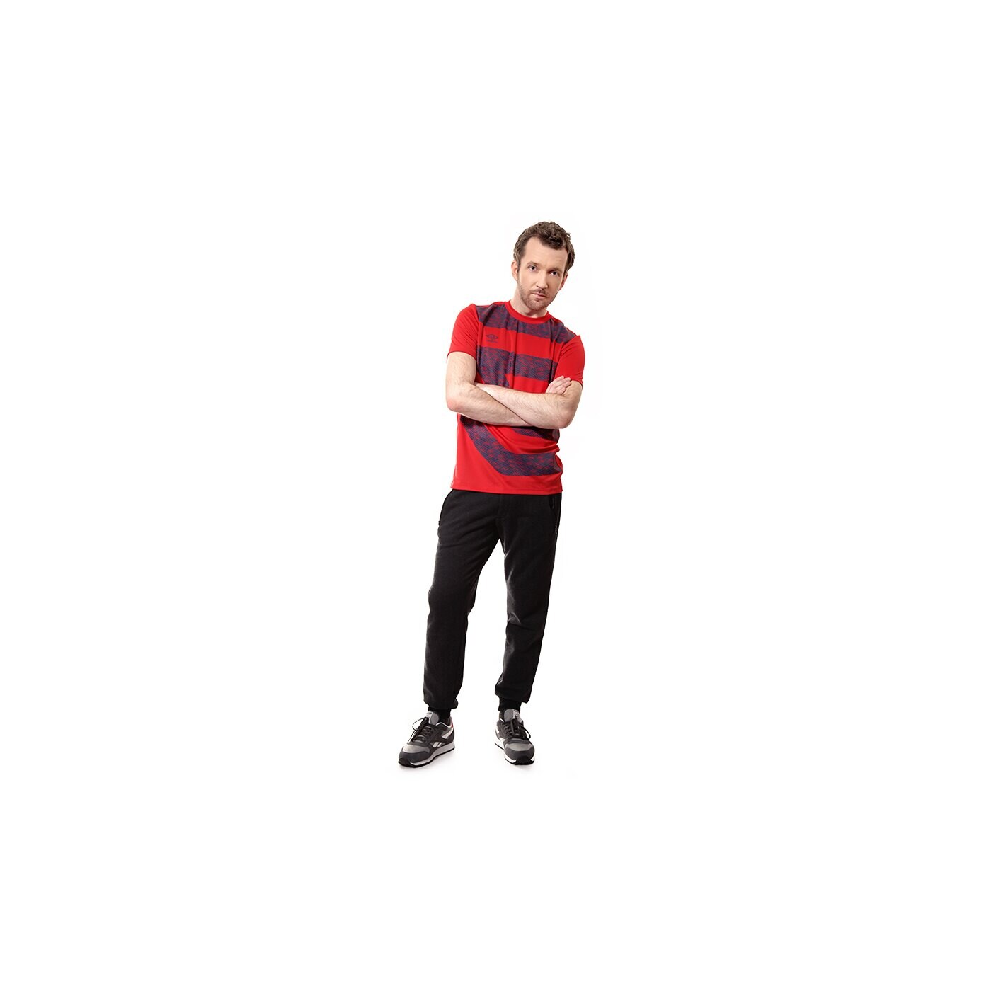 Koszulka męska UMBRO T-SHIRT TRAINING DIAMOND GRAPHIC POLY TEE 62571u7ra kolor czerwony