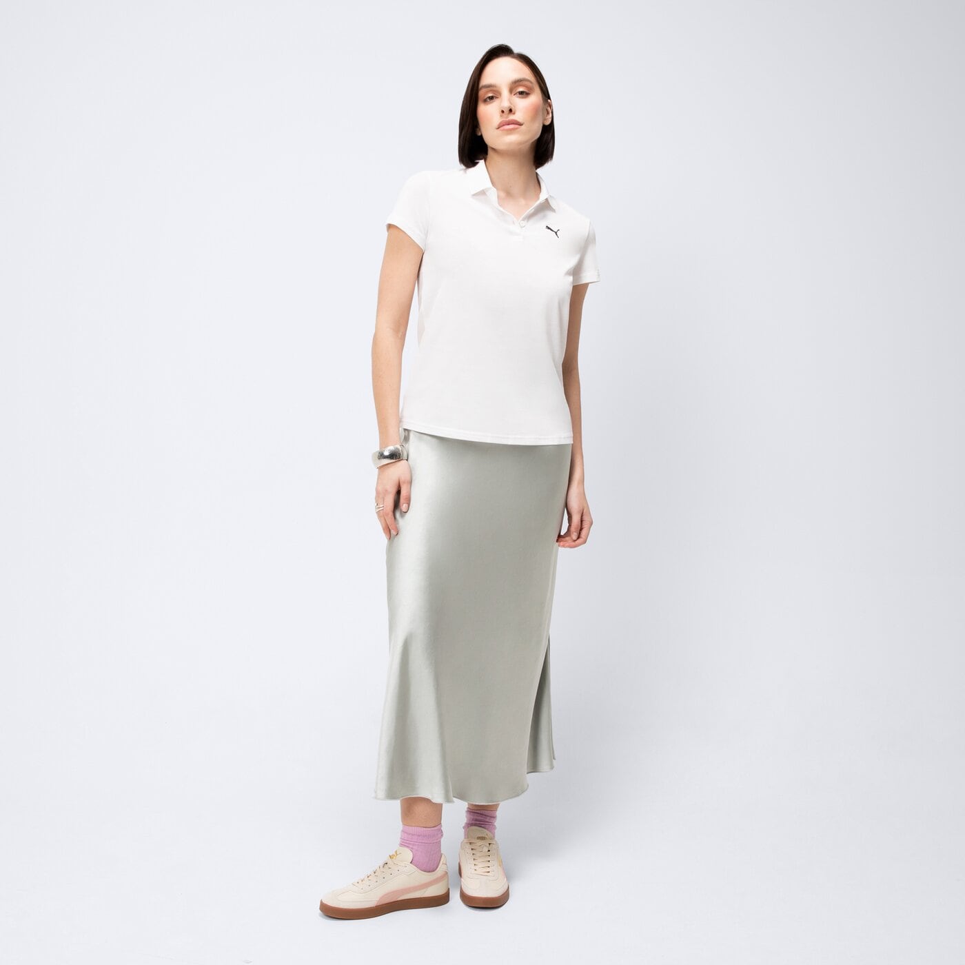 Koszulka polo damska PUMA POLO ESS POLO 682378 02 kolor biały