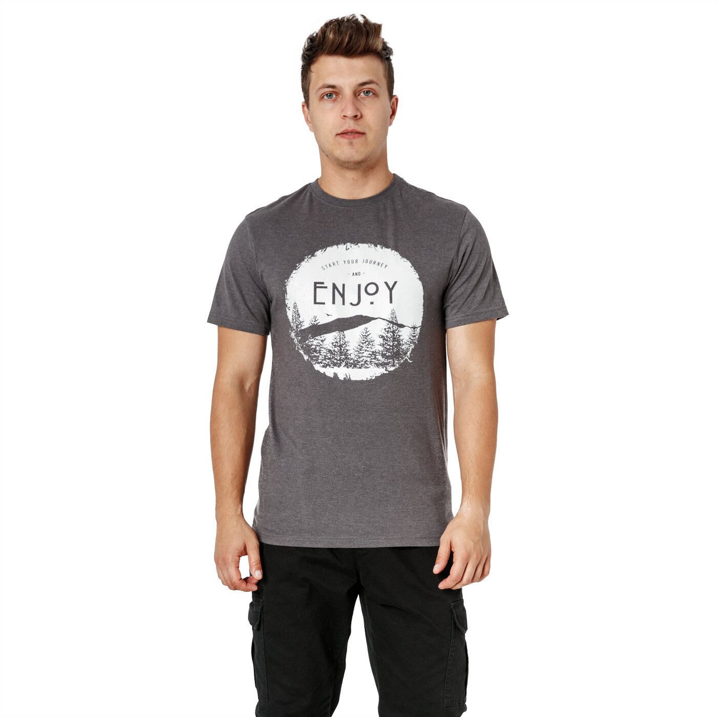 Koszulka męska FEEWEAR T-SHIRT SS QUARRY fw38tsm25001 kolor szary