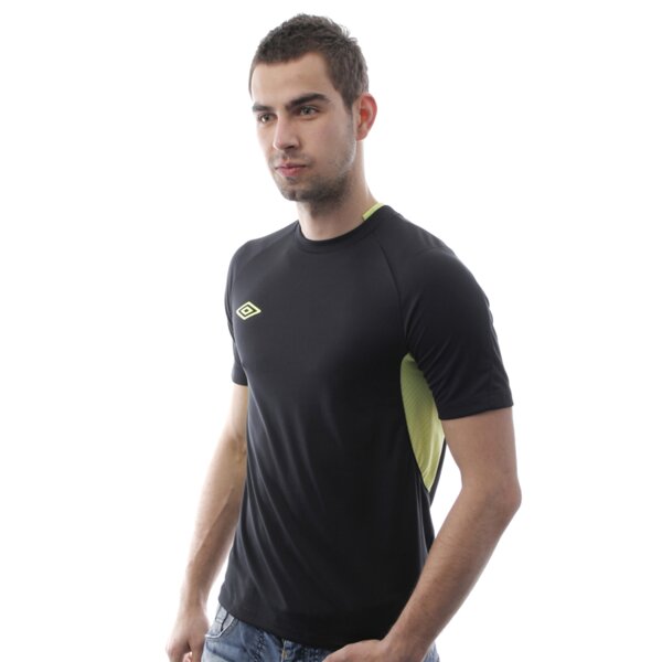 Koszulka męska UMBRO T-SHIRT GEOMETRA POLY 61127uklm kolor czarny