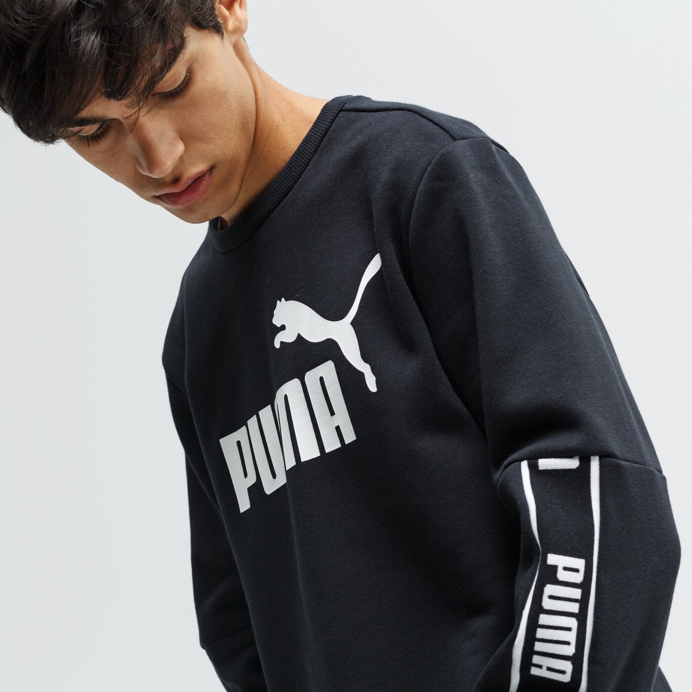 Bluza męska PUMA BLUZA AMPLIFIED CREW FL 58042901 kolor czarny