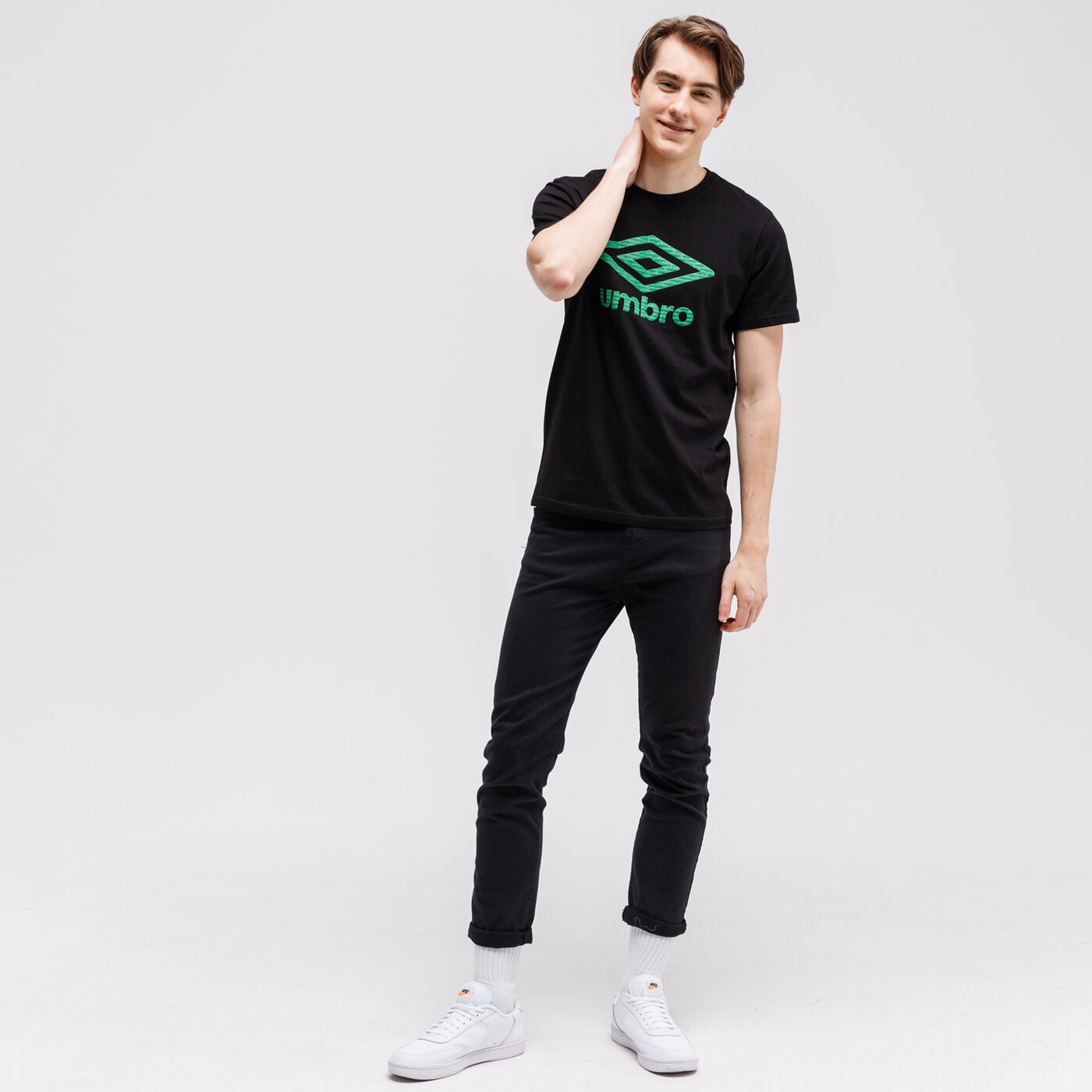 Koszulka męska UMBRO T-SHIRT MASIN ul121tsm83001 kolor czarny