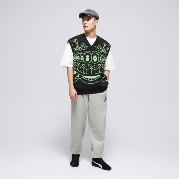 Spodnie dresowe męskie PROSTO SPODNIE SWEATPANTS GHOTIC P GRAY kl252mpan4091 kolor szary