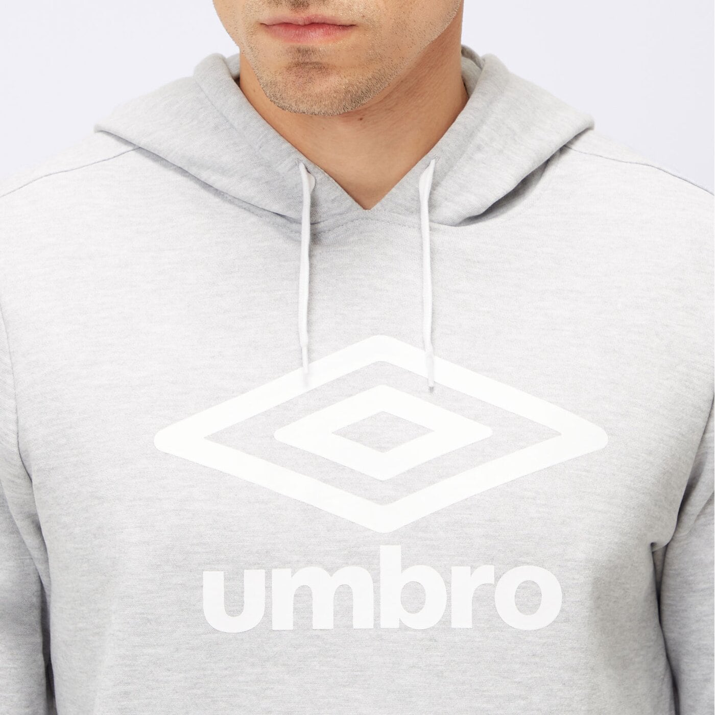 Bluza męska UMBRO BLUZA Z KAPTUREM LARGE LOGO HOODIE 66412u-263 kolor szary