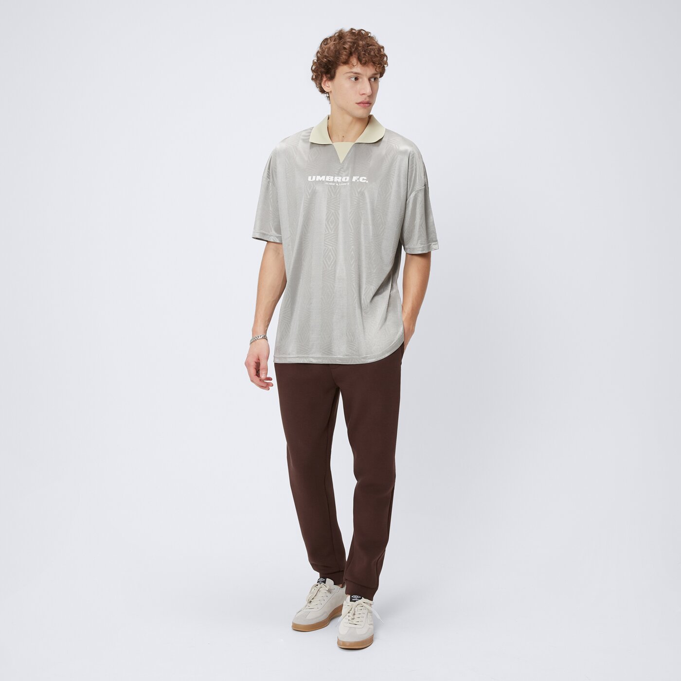 Koszulka męska UMBRO T-SHIRT FOOTBALL SHIRT 66633u-mss kolor szary