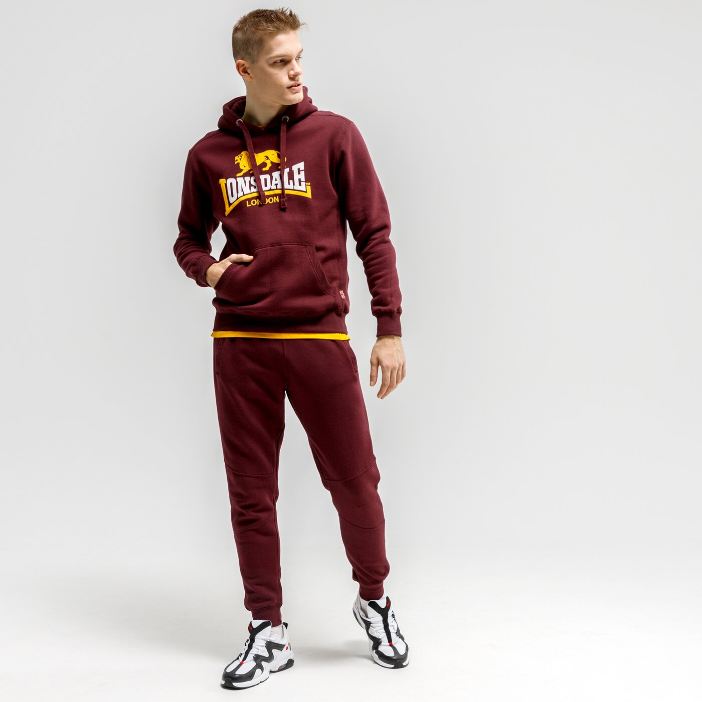Bluza męska LONSDALE BLUZA THURNING 116030-2003 kolor bordowy