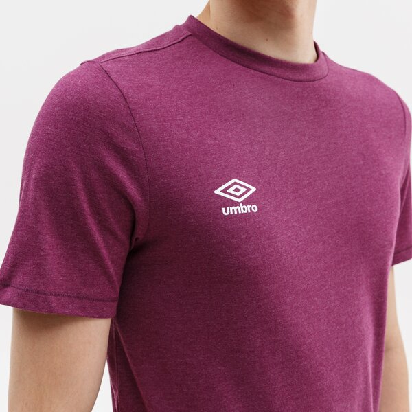 Koszulka męska UMBRO T-SHIRT FW SMALL LOGO COTTON 65353u-jw4 kolor fioletowy