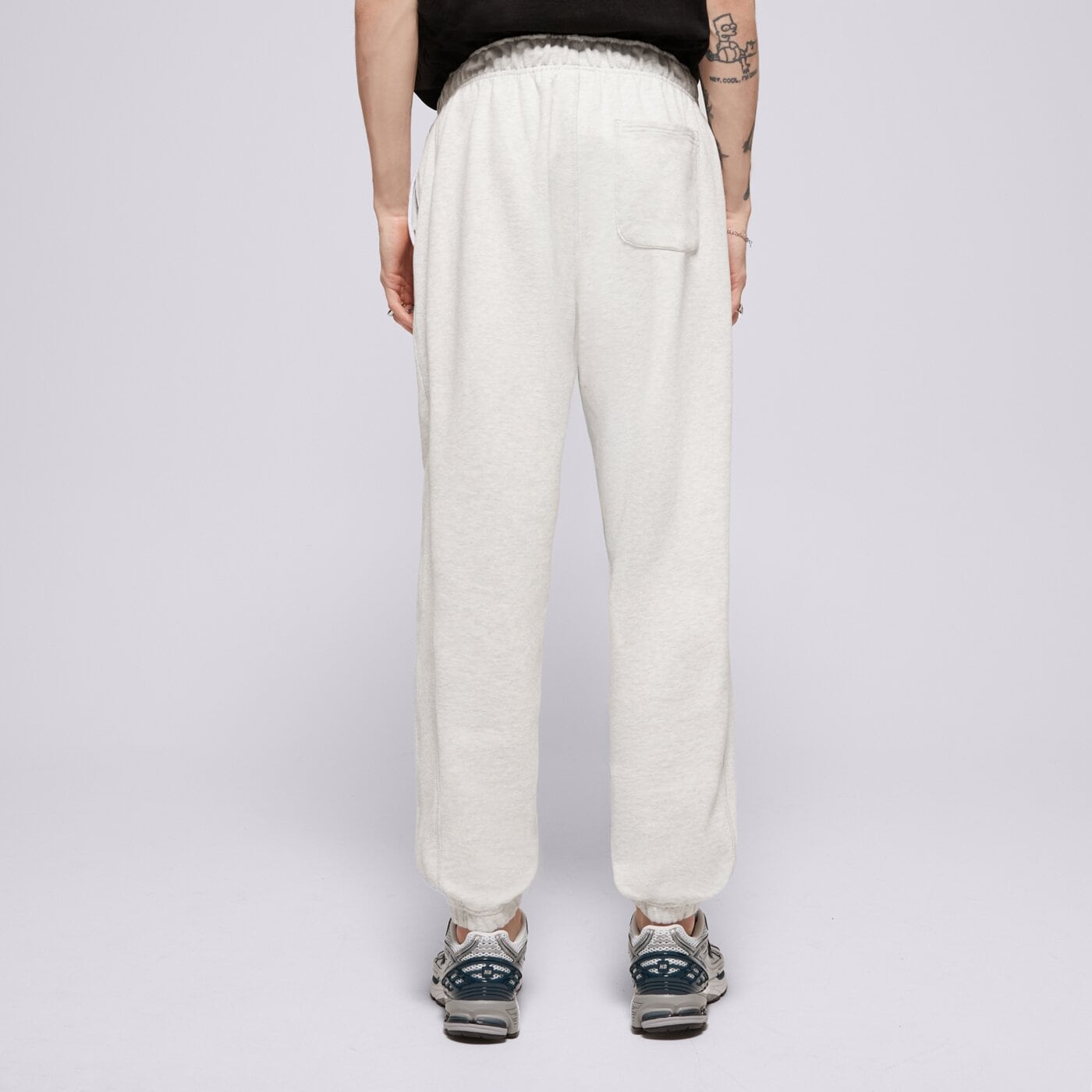 Spodnie dresowe męskie NEW BALANCE SPODNIE ATHLETICS FRENCH TERRY JOGGER mp41508ahh kolor szary