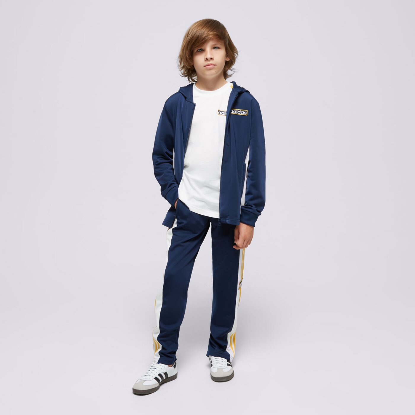 Bluza dziecięca ADIDAS BLUZA Z KAPTUREM FZ HOODIE BOY in2114 kolor granatowy