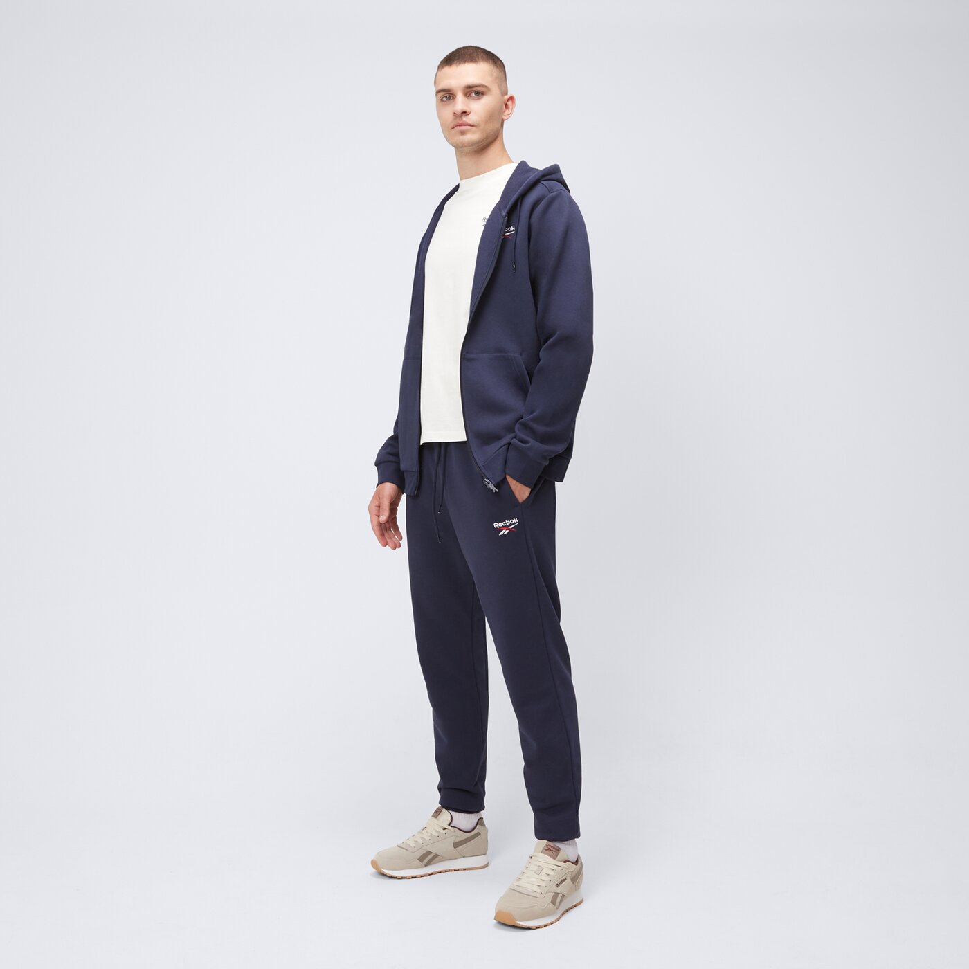 REEBOK BLUZA ROZPINANA Z KAPTUREM IDENTITY SL FLEECE FZ