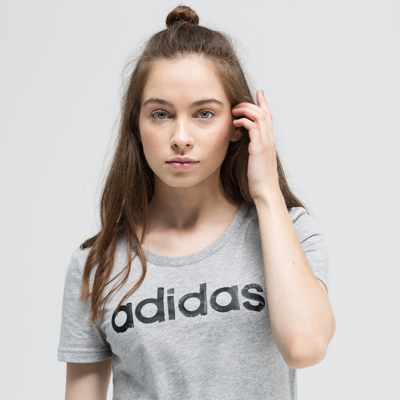 Koszulka damska ADIDAS T-SHIRT SS W LINEAR 1 ei4571 kolor szary