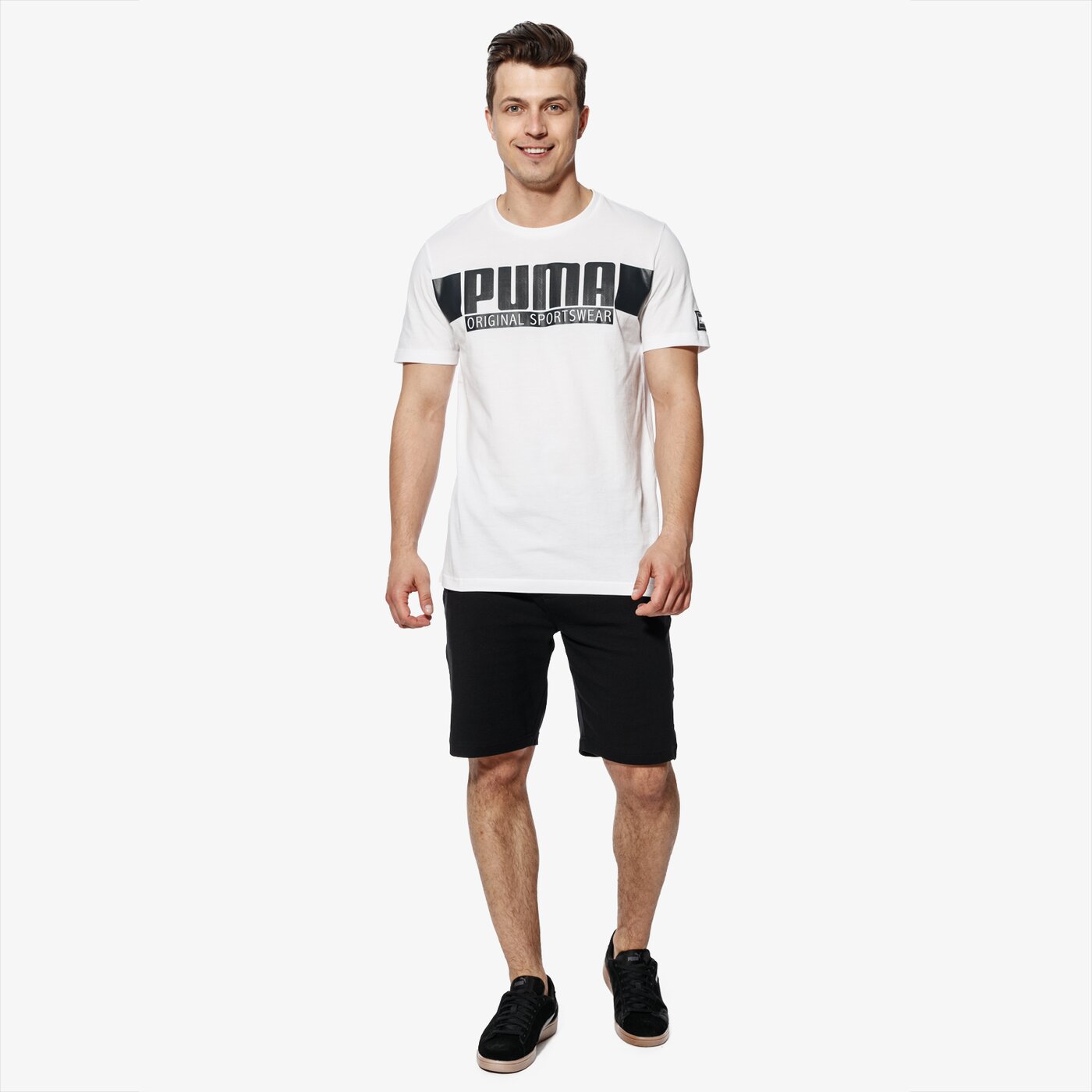 Koszulka męska PUMA T-SHIRT SS STYLE ATHLETICS GRAPHIC 85002802 kolor biały