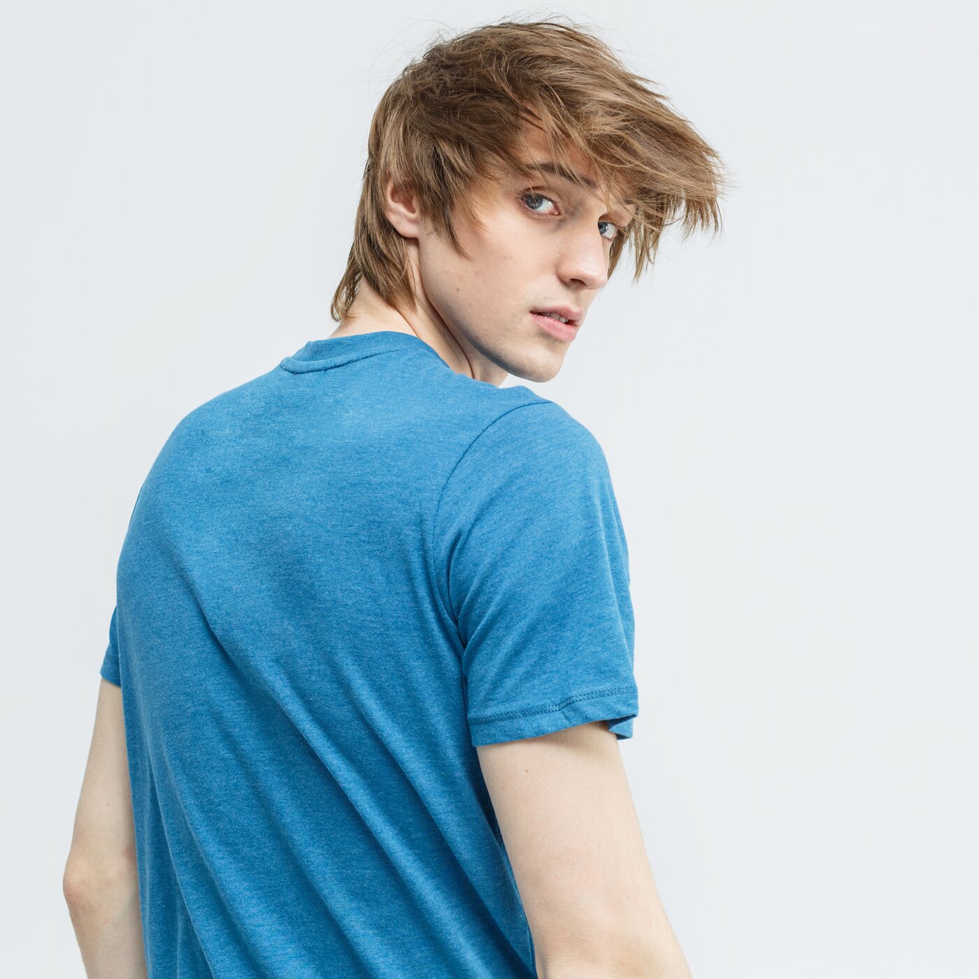 Koszulka męska UMBRO T-SHIRT FW SMALL LOGO COTTON 65353u-jfh kolor niebieski