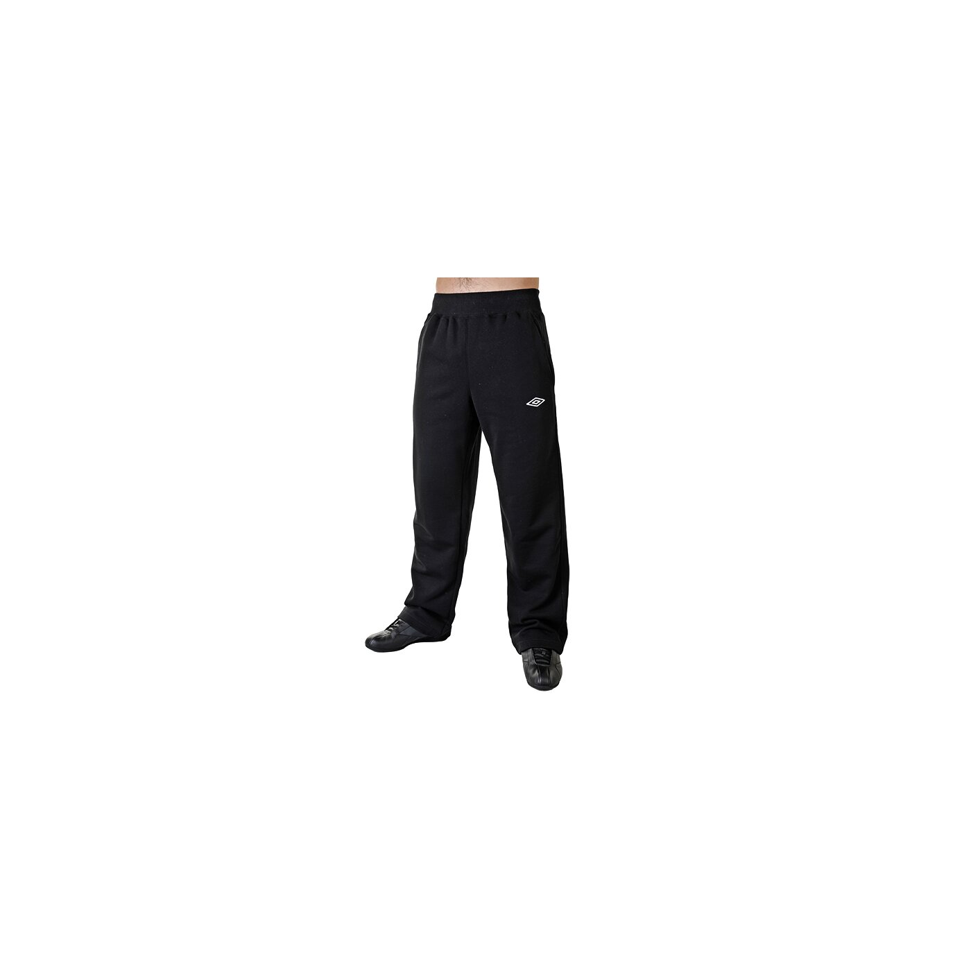 Spodnie dresowe męskie UMBRO SPODNIE FLEECE OPEN HEM 60933u060 kolor czarny