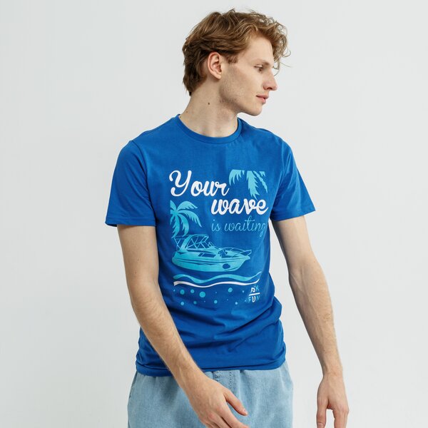 Koszulka męska FEEWEAR T-SHIRT SS CURUBA fw19tsm64002 kolor niebieski