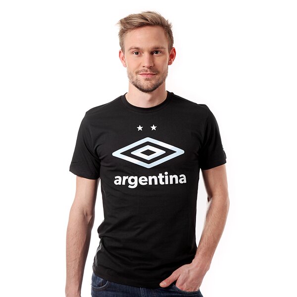 Koszulka męska UMBRO T-SHIRT 2014 - ARGENTINA FLAG LOGO 62350u090 kolor czarny