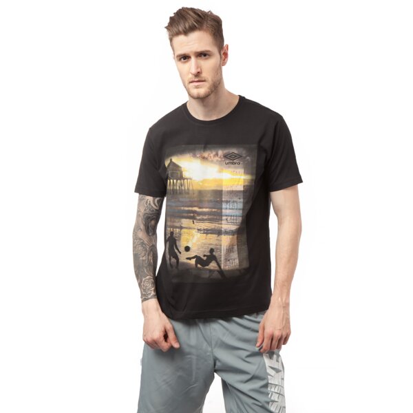 Koszulka męska UMBRO T-SHIRT BRIDO ul15tsmpr030 kolor czarny