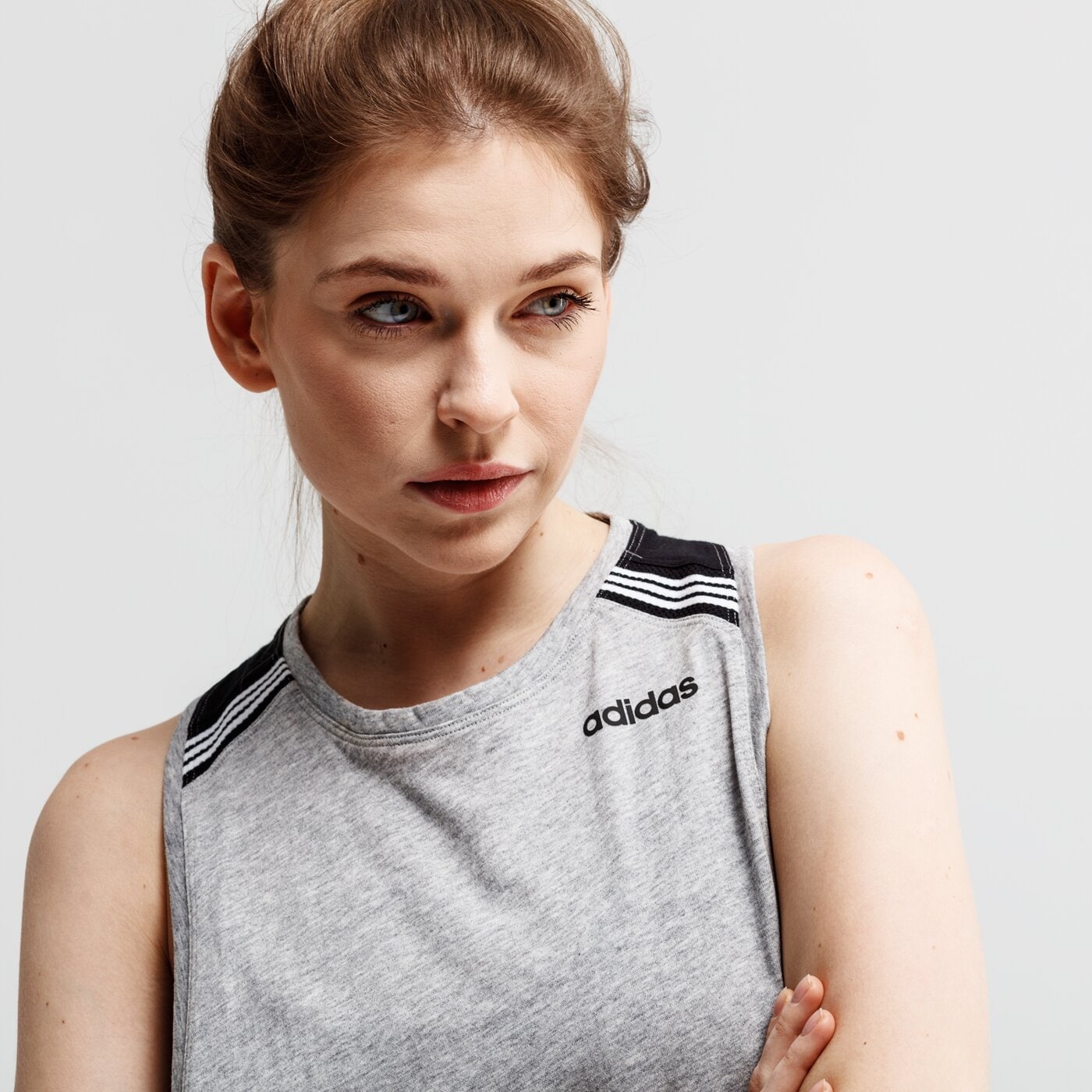 Top damski ADIDAS TANK RB COTTON dt1652 kolor szary