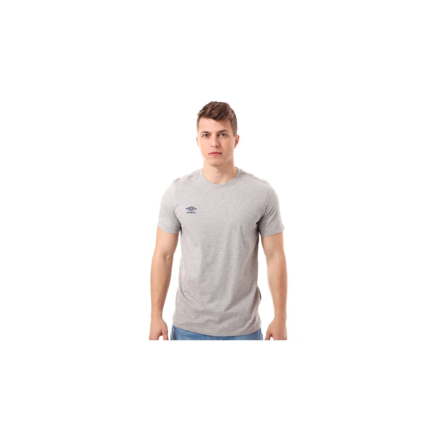 Koszulka męska UMBRO T-SHIRT SMALL LOGO CTN 62293u3ed kolor szary
