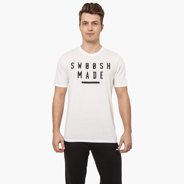 Koszulka męska NIKE T-SHIRT SS M NK DRY DF SW 834329100 kolor biały