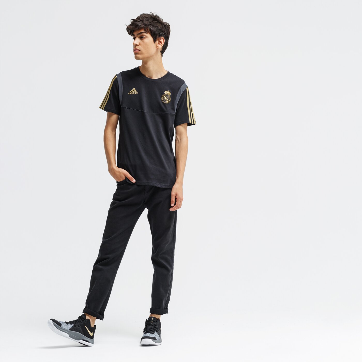 Koszulka męska ADIDAS T-SHIRT SS REAL dx7852 kolor czarny