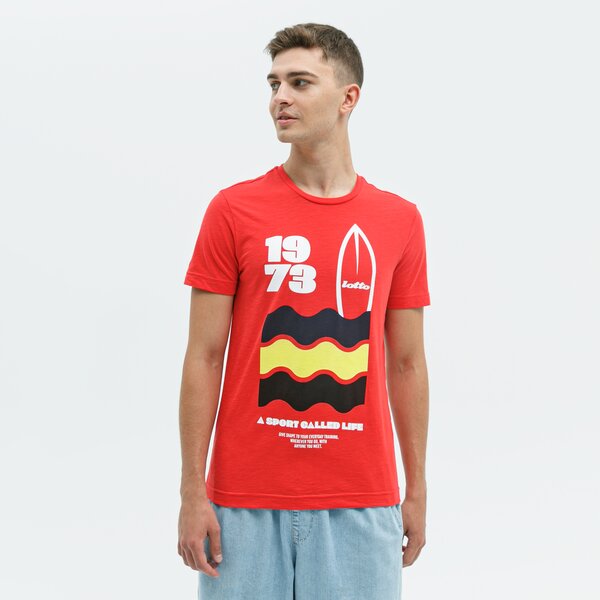 Koszulka męska LOTTO T-SHIRT BEACH SURF II PL 215873-29p kolor czerwony