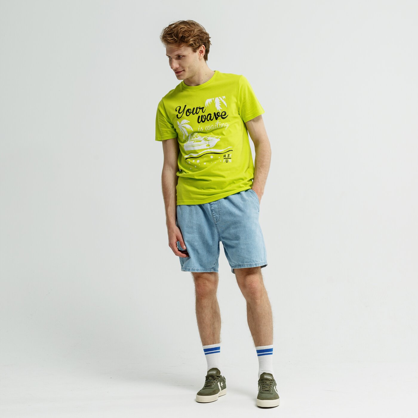 Koszulka męska FEEWEAR T-SHIRT SS CURUBA fw19tsm64001 kolor zielony