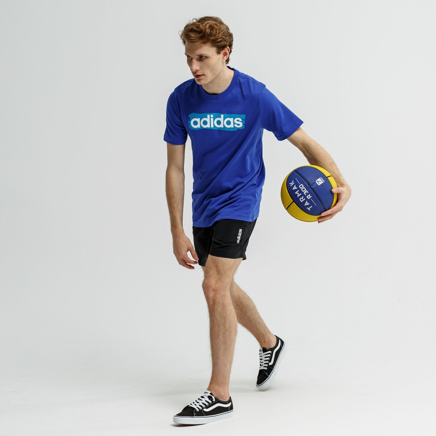 Koszulka męska ADIDAS T-SHIRT SS E LIN BRUSH T dv3052 kolor niebieski