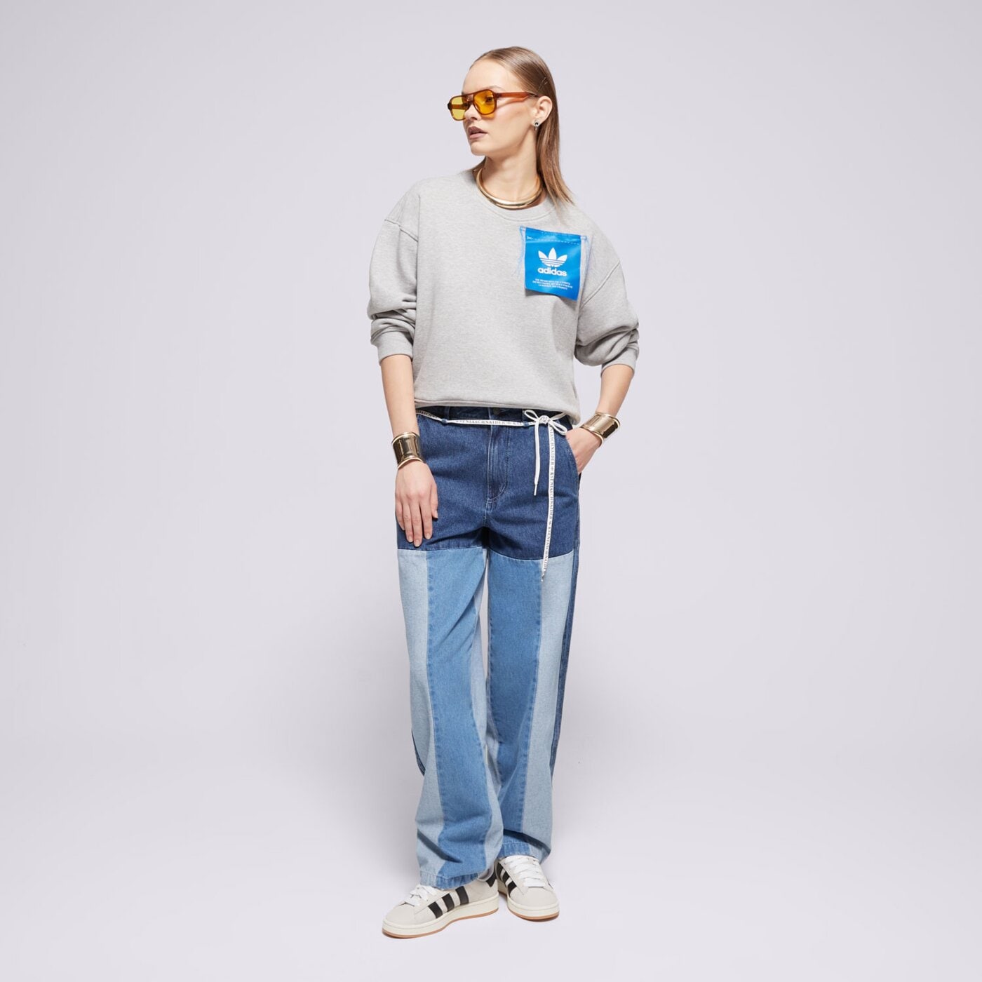 ADIDAS SPODNIE KSENIA PW JEANS iw5663 kolor niebieski