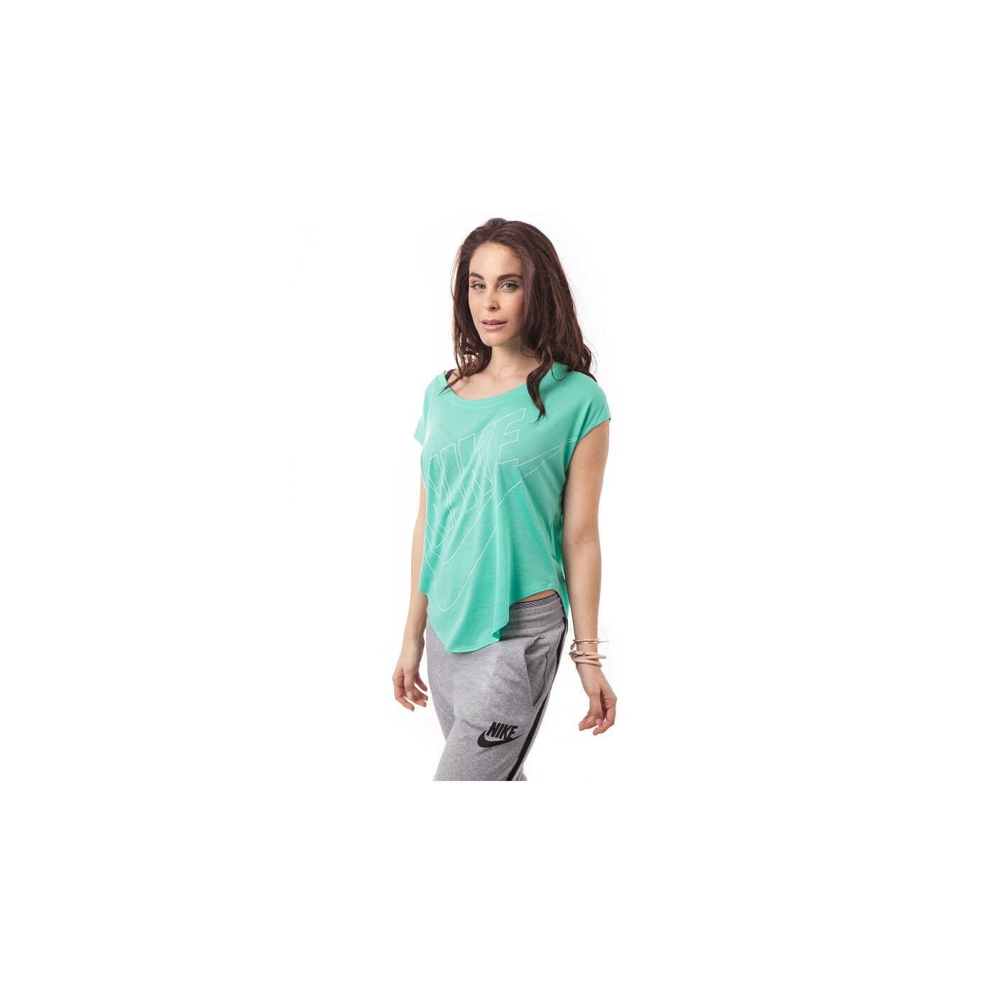 Koszulka damska NIKE T-SHIRT SIGNAL TEE 642768305 kolor zielony