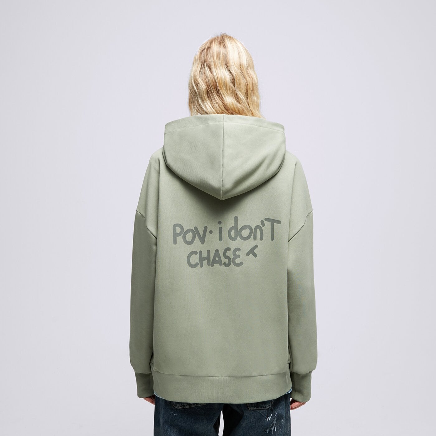 S.NOW JOB SIZEER HOODIE “POV” OLIVE si123blu50003 kolor zielony