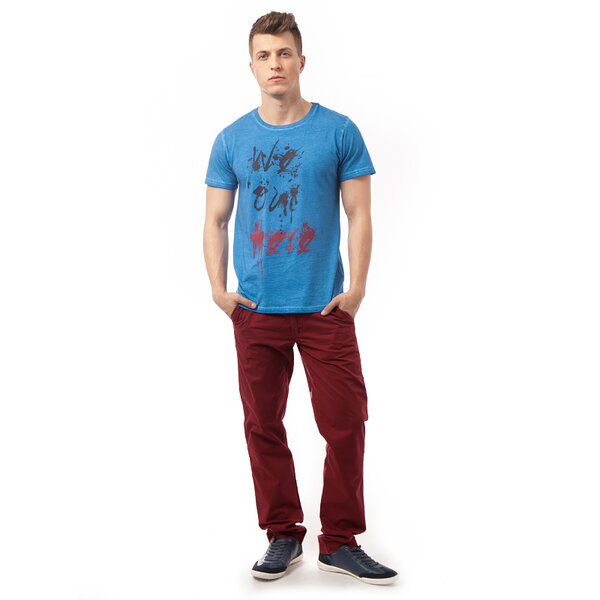 Koszulka męska FEEWEAR T-SHIRT OKIDO fw15tsm92001 kolor niebieski