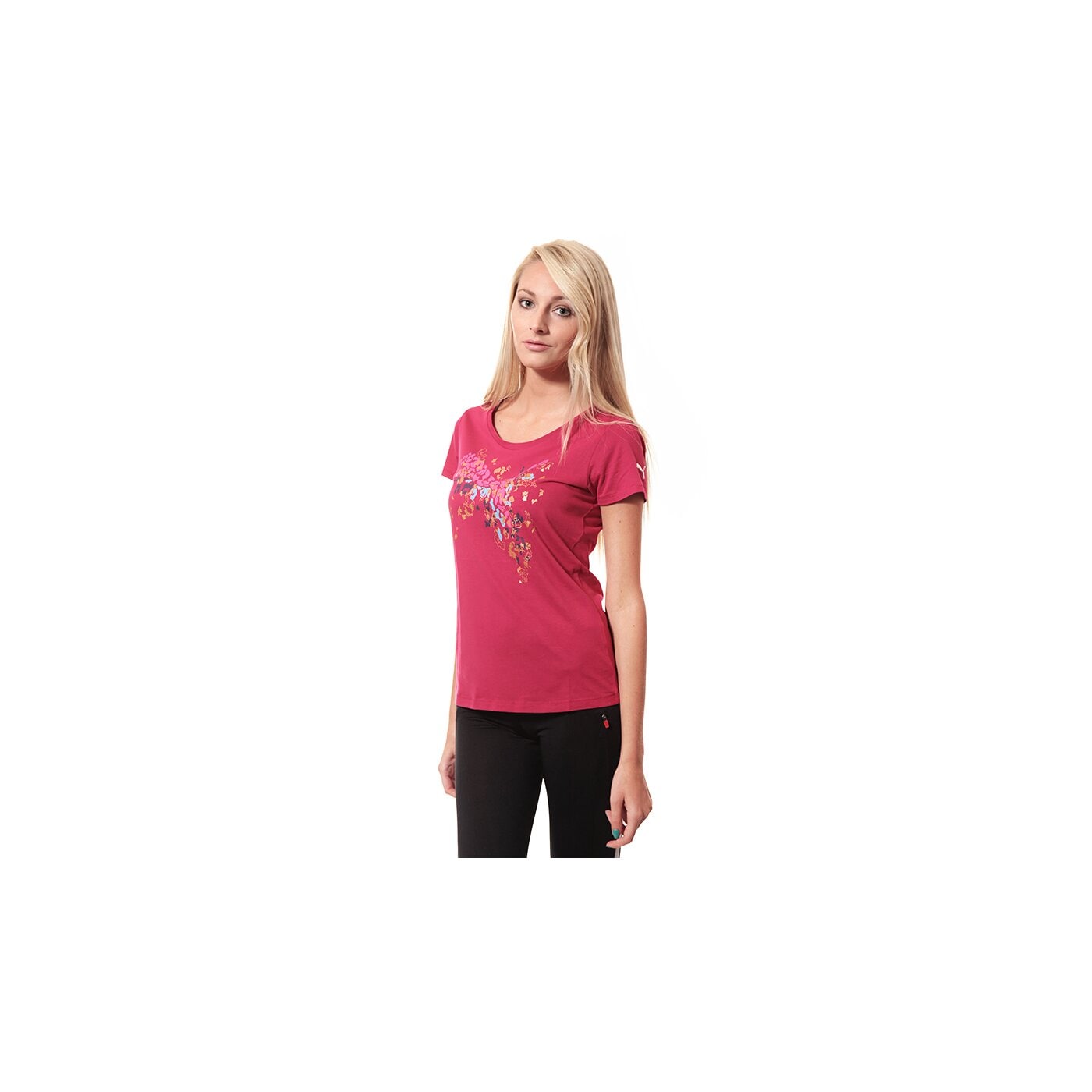Koszulka damska PUMA T-SHIRT FUN GRAPHIC TEE 82992610 kolor różowy