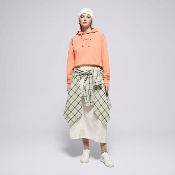 Bluza damska VANS BLUZA Z KAPTUREM W ESSENTIAL FT RLX PO vn000jf6vvl kolor pomarańczowy