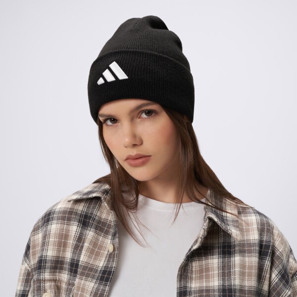 Czapka zimowa damska ADIDAS CZAPKA NEW LOG BEA CUF jm0428 kolor czarny